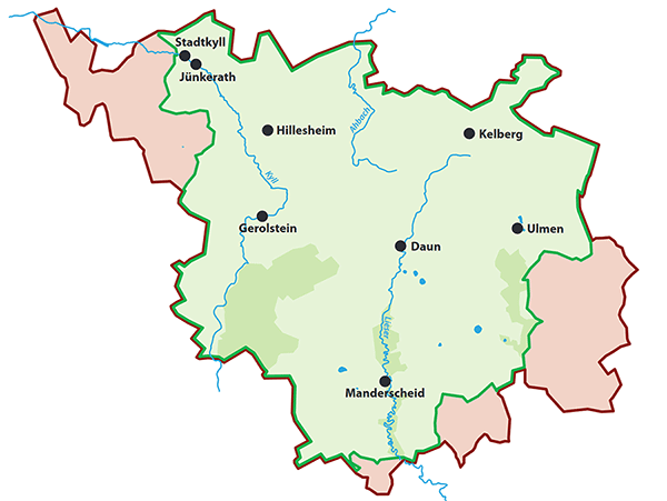 Karte Geopark Vulkaneifel